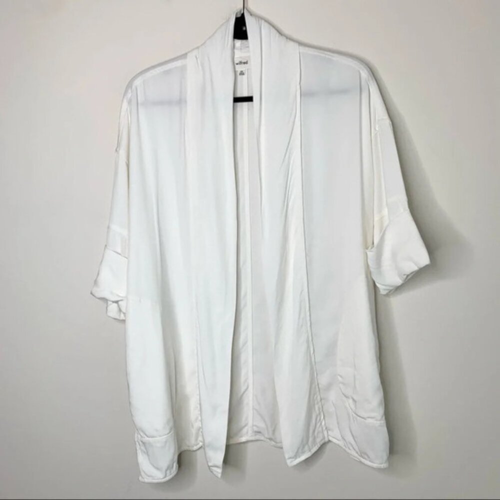 Aritzia Wilfred Lenglen Blazer Jacket Kimono Open front Off white Size XXS - Picture 4 of 14